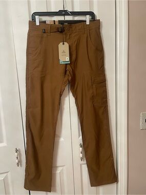 NWT PrAna Men’s 28/32 stretch Zion Pant II Color Sepia